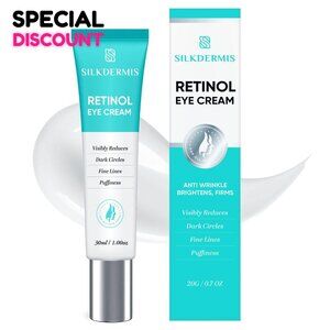 SLIKDERMIS Retinol Eye Cream for Dark Circles: under Eye Cream for Reduce Wrinkl